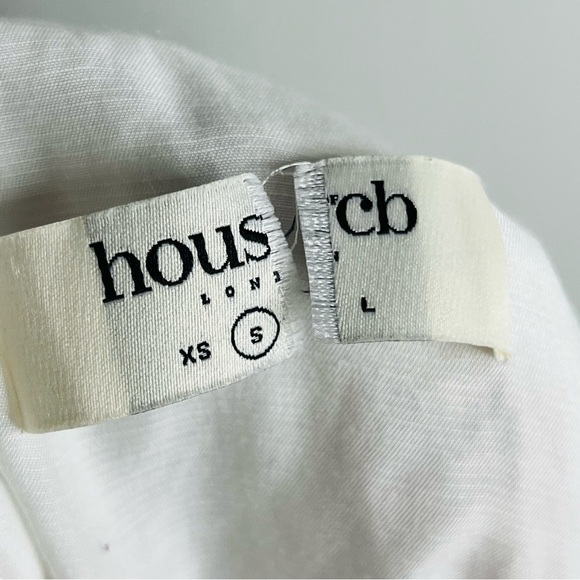 House of CB Princess rose Pink and White Ruched Ruffled floral Mini Sundress s - Picture 6 of 10